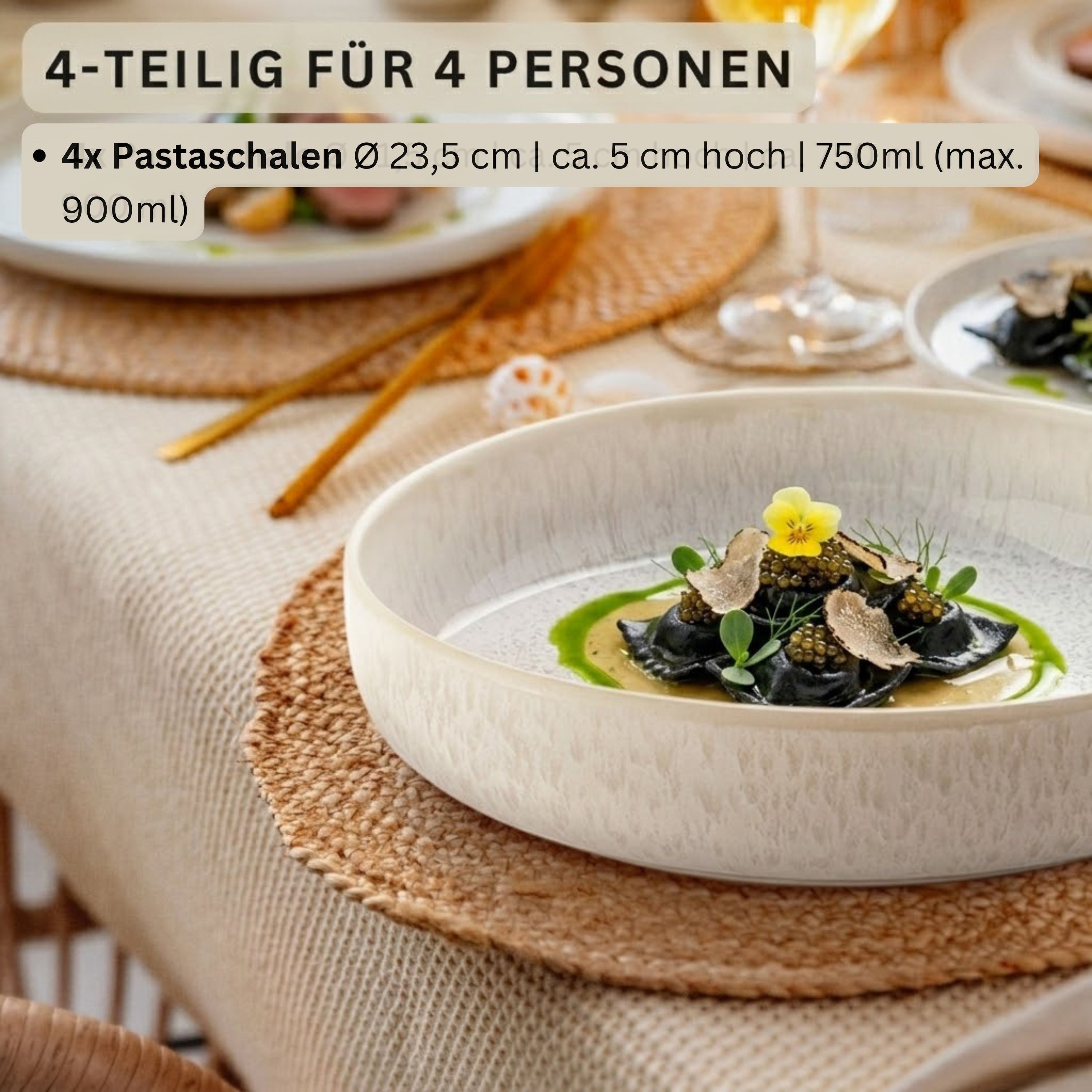 SÄNGER Pastaschalen Set Korfu 4 teilig