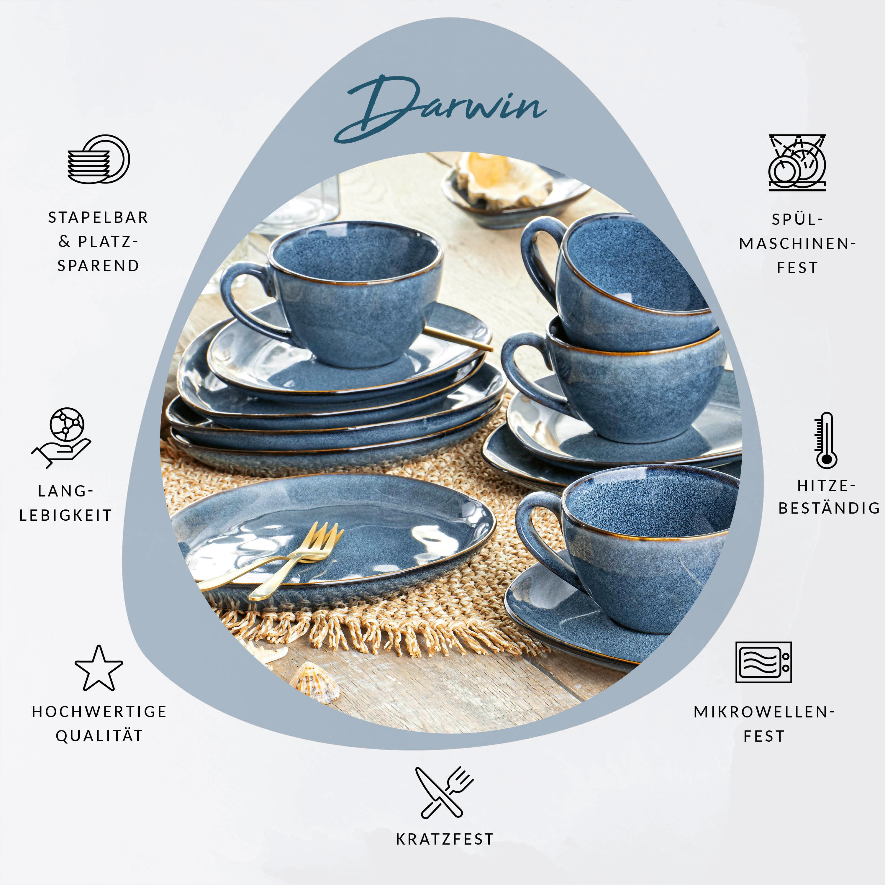 SÄNGER Kaffeeservice Darwin für 4 Personen