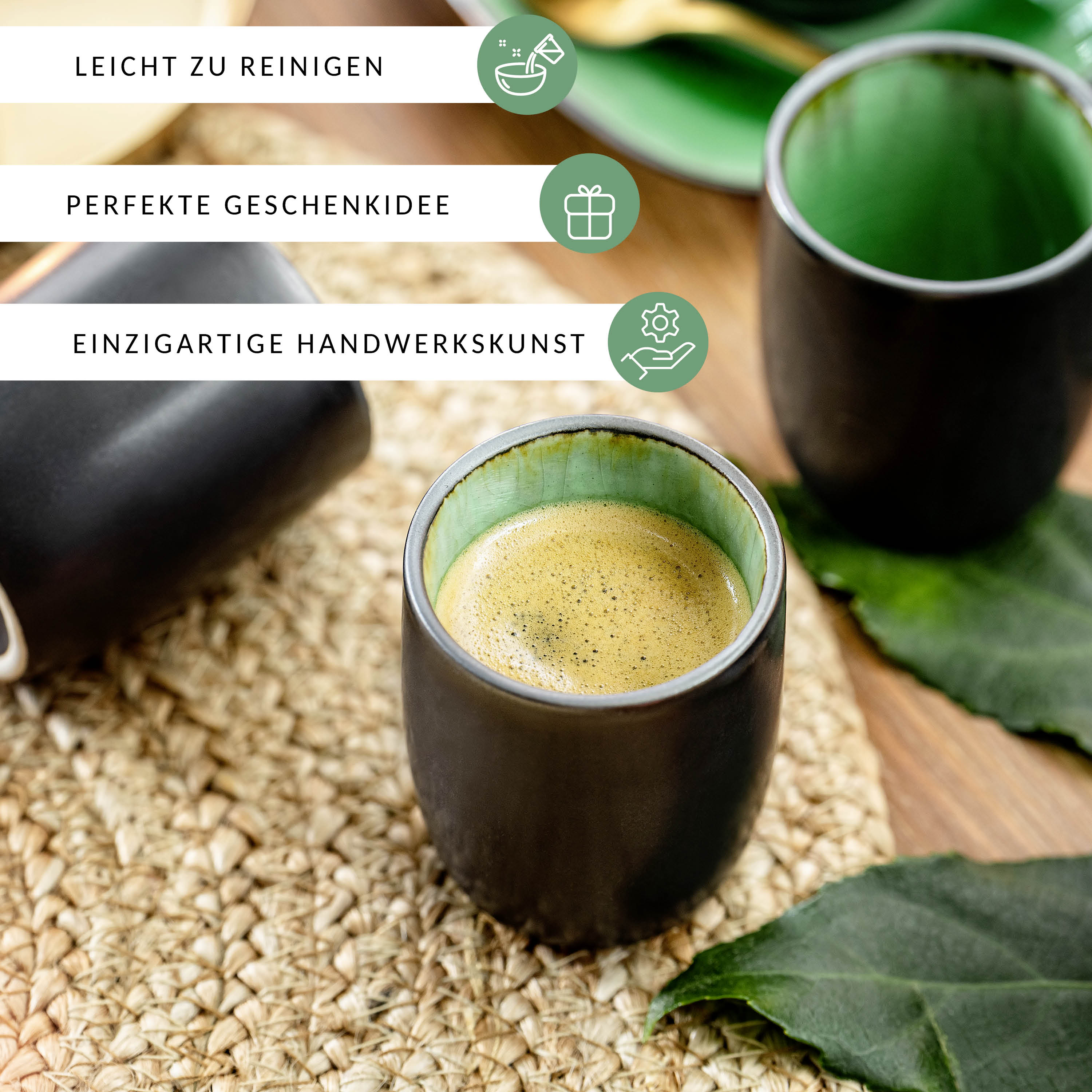SÄNGER Espressobecher Set Palm Beach 4 teilig