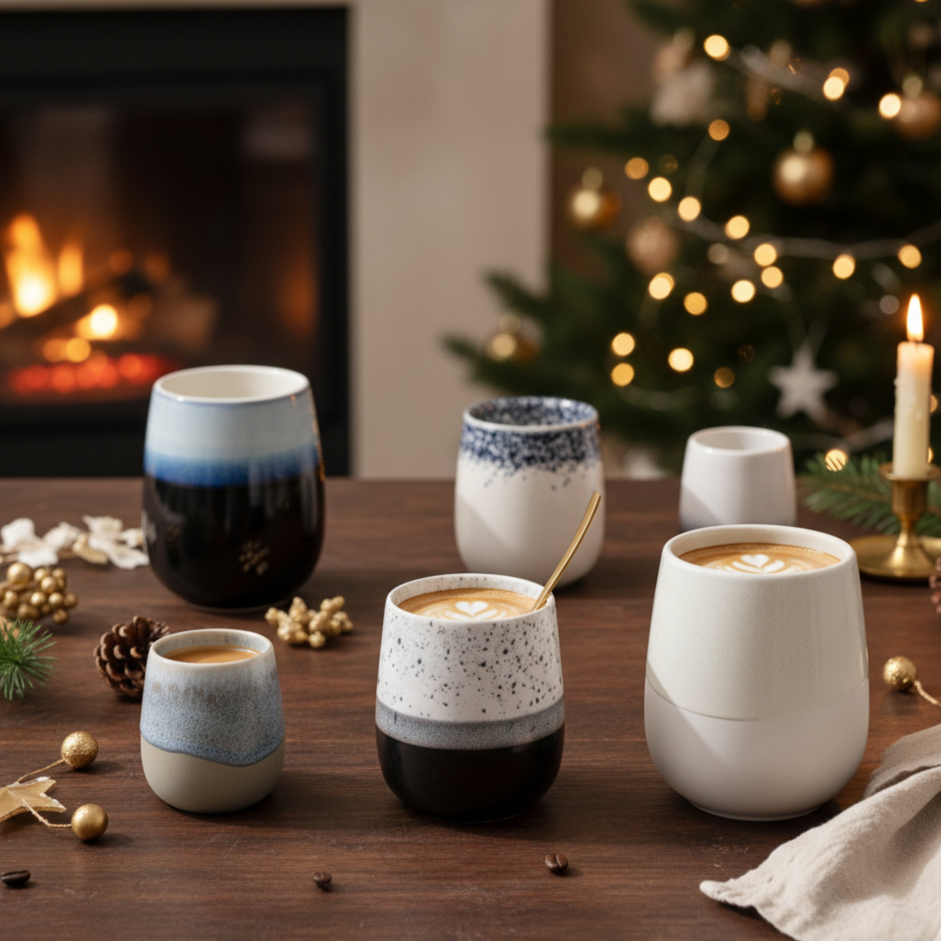 SÄNGER Steingut Kaffeebecher Siena 6 teilig 215 ml