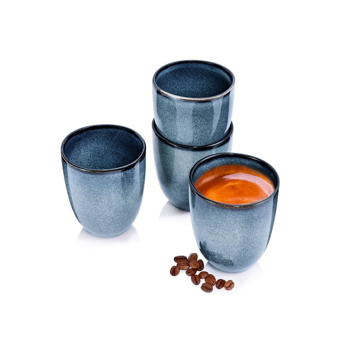weiße kaffeetassen 4er-set und untertassen hirène weiss La Redoute Interieurs Durchmesser:100mm