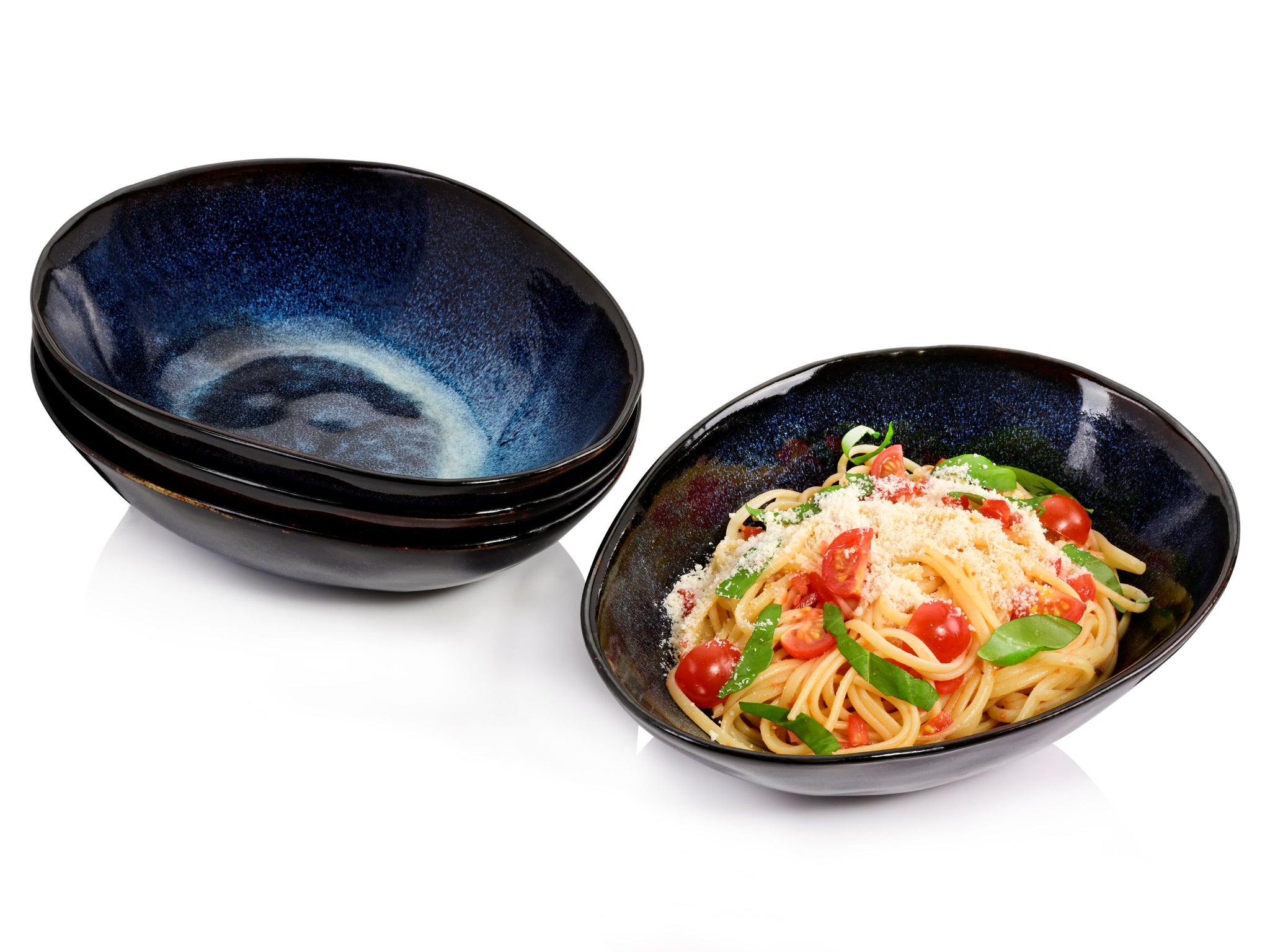 SÄNGER Pastaschalen Set Tokio 4 teilig aus Steingut