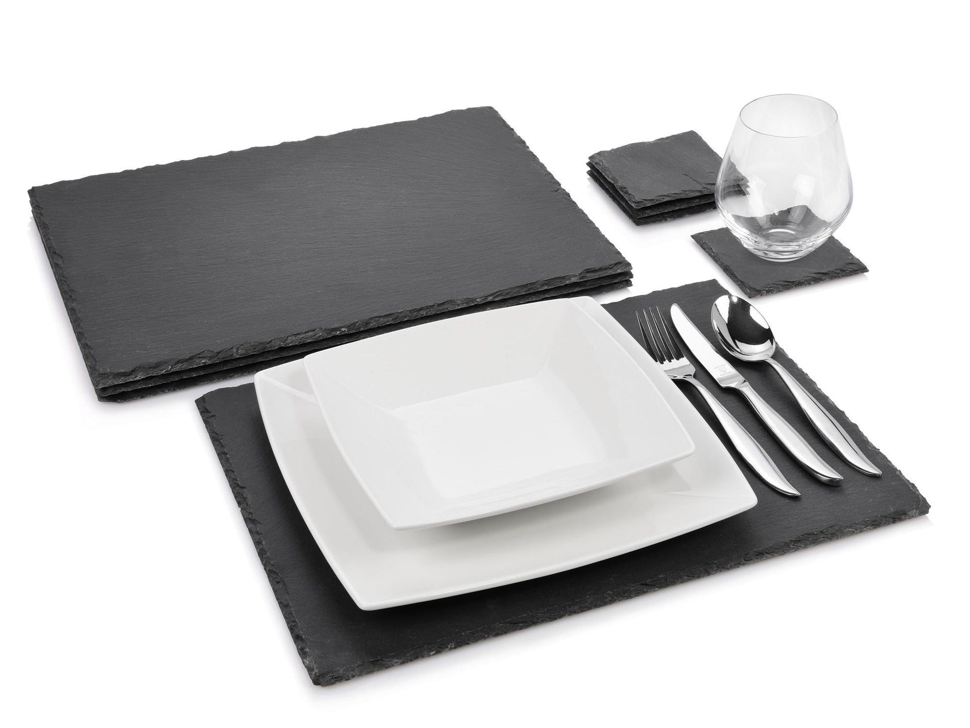 SÄNGER Schieferplatten Set Dinner 8 teilig