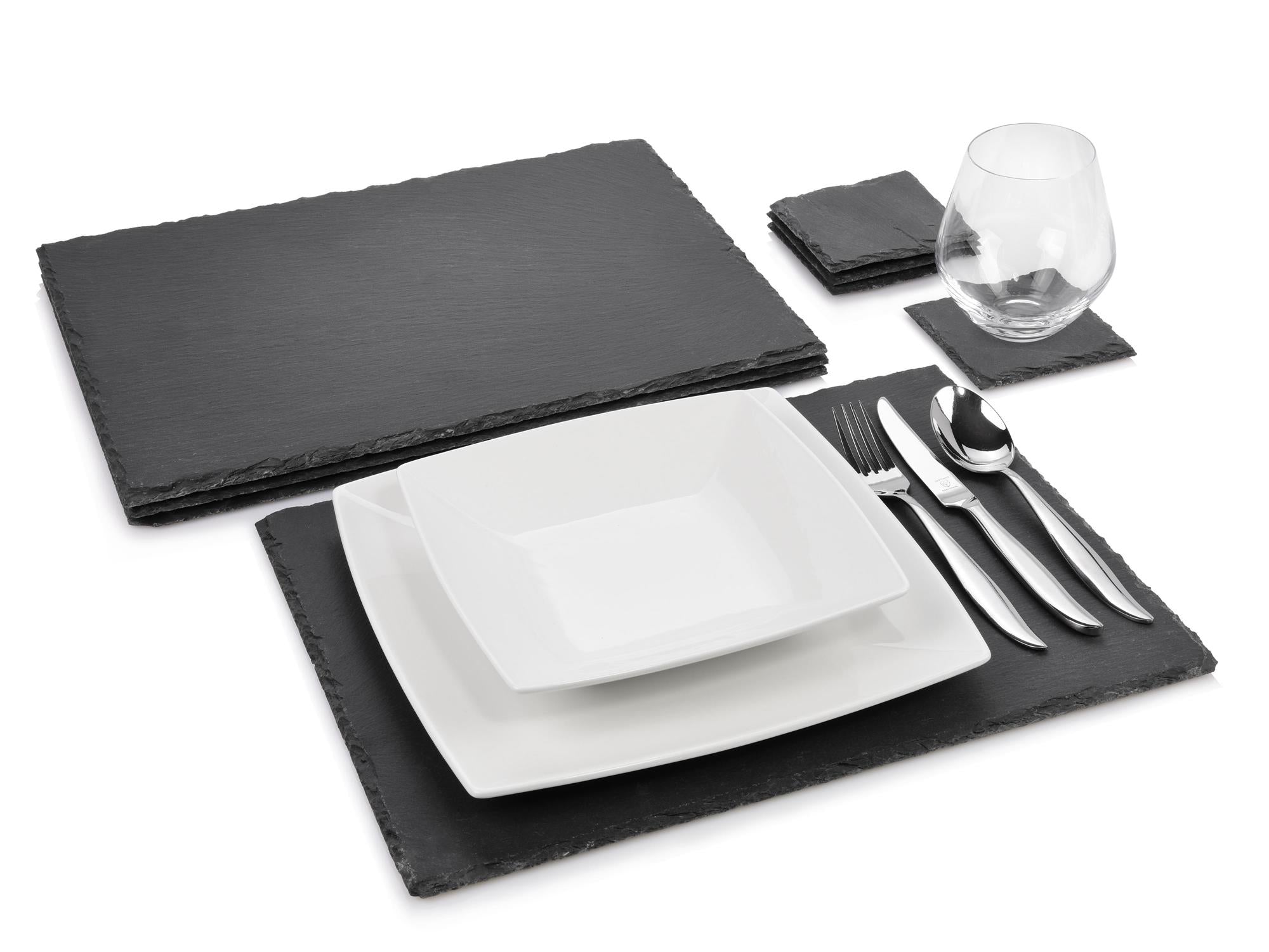 SÄNGER Schieferplatten Set Dinner 8 teilig