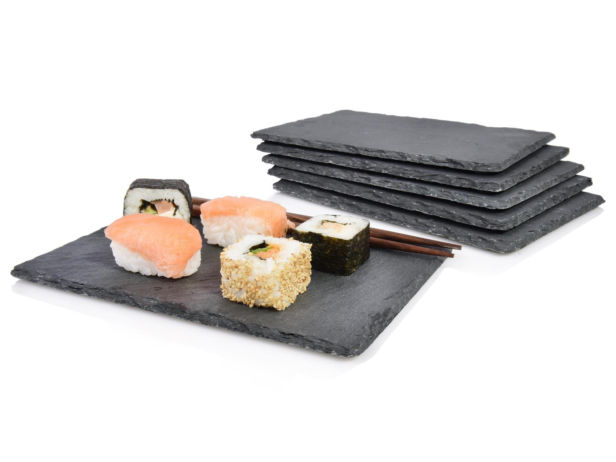 SÄNGER Schieferplatten Set lasiert 6 teilig 22 x16 cm